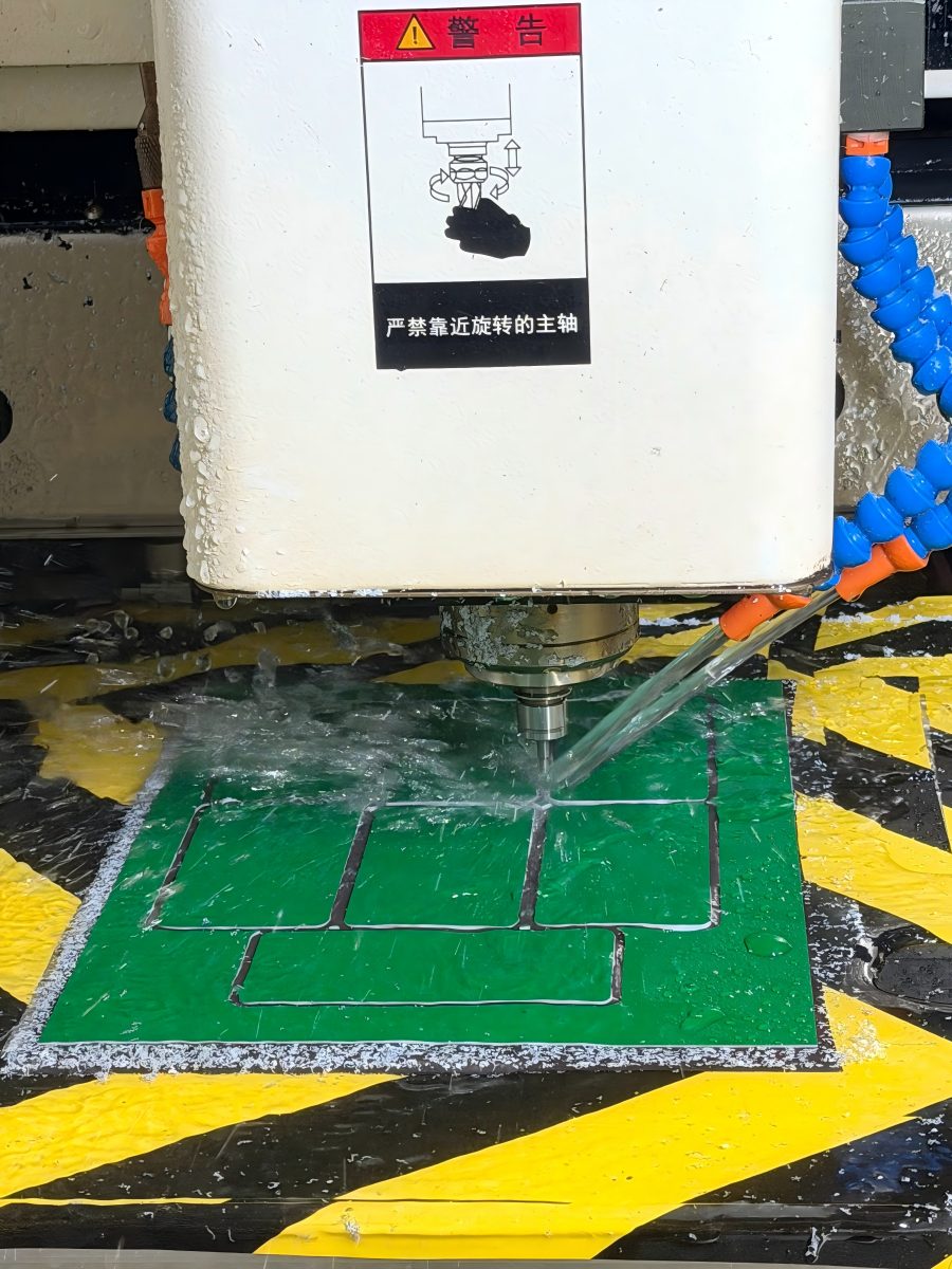 CNC machining of green sheet material at LYSHIRE